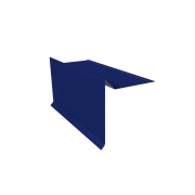 Планка ветровая с отгибом для мягкой кровли 100х20х70 0,45 PE с пленкой RAL 5002 ультрамариново-синий (2м)