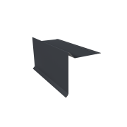 Планка ветровая с отгибом для мягкой кровли 100х20х70 0,45 PE с пленкой RAL 7024 мокрый асфальт (2м)