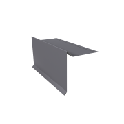 Планка ветровая с отгибом для мягкой кровли 100х20х70 0,5 Satin с пленкой RAL 7004 сигнальный серый (2м)