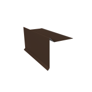 Планка ветровая с отгибом для мягкой кровли 100х20х70 0,5 Satin с пленкой RAL 8017 шоколад (2м)