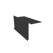 Планка ветровая с отгибом для мягкой кровли 100х20х70 0,5 Satin с пленкой RAL 7016 антрацитово-серый (3м)