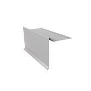 Планка ветровая с отгибом для мягкой кровли 100х20х70 0,5 Satin с пленкой RAL 9003 сигнальный белый (3м)