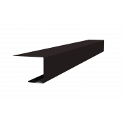 Планка завершающая для Кликфальц Pro 0,5 PurPro Matt 275 RAL 9005 черный (3м)