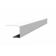 Планка завершающая для Кликфальц Pro 0,5 Satin с пленкой RAL 9003 сигнальный белый (2м)