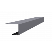 Планка завершающая для Кликфальц Pro 0,5 Satin с пленкой RAL 7004 сигнальный серый (2м)