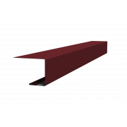 Планка завершающая для Кликфальц Pro 0,5 Satin с пленкой RAL 3005 красное вино (3м)