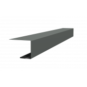 Планка завершающая фальц 0,45 PE с пленкой RAL 7005 мышино-серый (2м)