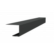 Планка завершающая фальц 0,5 GreenCoat Pural BT, matt RR2H3 (RAL 7016 антрацитово-серый) (2м)