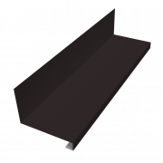 Планка примыкание нижнее к трубе фальц 0,45 Drap TX RAL 9005 черный (2м)
