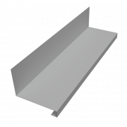 Планка примыкание нижнее к трубе для Кликфальц Pro Grand Line 0,5 Satin с пленкой RAL 9006бело-алюминиевый (3м)