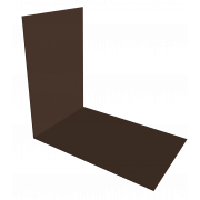 Планка снегозадержания усиливающая 0,5 Satin с пленкой RAL 8017 шоколад (3м)