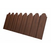 Профнастил C10A фигурный 0,45 Print Elite с пленкой Choco Wood TwinColor