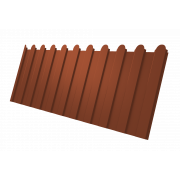 Профнастил C8A фигурный 0,5 Satin RAL 8004 терракота