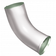 Колено стока Optima 90мм RAL 9003