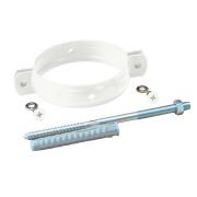 Хомут трубы на кирпич 90 мм RAL9003 сигнальный белый