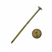 Саморез конструкционный тарельчатый Daxmer 6,0х140 (100 штук) Torx, желтый цинк