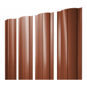 Штакетник Круглый с прямым резом 0,45 Drap RAL 8004 терракота