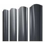 Штакетник Круглый фигурный 0,5 Drap TX RAL 7024 мокрый асфальт