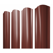 Штакетник Круглый фигурный 0,45 PE RAL 3009 оксидно-красный