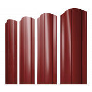 Штакетник Круглый фигурный 0,45 PE RAL 3011 коричнево-красный