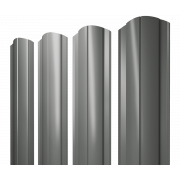 Штакетник Круглый фигурный 0,45 PE RAL 7005 мышино-серый