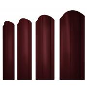 Штакетник Круглый фигурный 0,45 PE-Double RAL 3005 красное вино