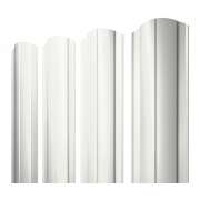 Штакетник Круглый фигурный 0,45 PE-Double RAL 9003 сигнальный белый