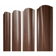 Штакетник Круглый фигурный 0,45 Print Elite Choco Wood TwinColor