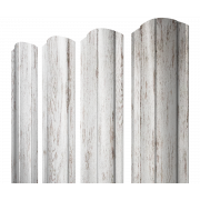 Штакетник Круглый фигурный 0,45 Print Elite Snow Wood TwinColor