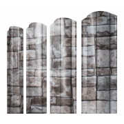 Штакетник Круглый фигурный 0,45 Print Elite Fine Stone TwinColor