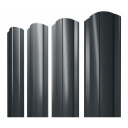 Штакетник Круглый фигурный 0,5 Rooftop Бархат RAL 7016 антрацитово-серый