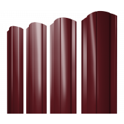 Штакетник Круглый фигурный 0,5 Satin Matt RAL 3005 красное вино