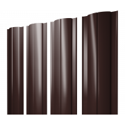 Штакетник Круглый с прямым резом 0,5 GreenCoat Pural BT RR 887 шоколадно-коричневый (RAL 8017 шоколад)