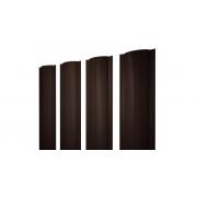 Штакетник Круглый с прямым резом 0,4 PE RAL 8017 шоколад