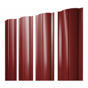 Штакетник Круглый с прямым резом 0,45 PE RAL 3011 коричнево-красный