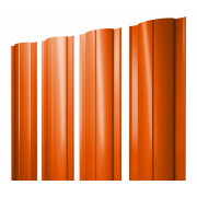 Штакетник Круглый с прямым резом 0,45 PE RAL 2004 оранжевый