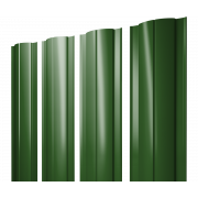 Штакетник Круглый с прямым резом 0,45 PE RAL 6002 лиственно-зеленый
