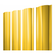 Штакетник Круглый с прямым резом 0,45 PE RAL 1018 цинково-желтый