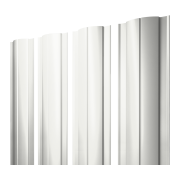Штакетник Круглый с прямым резом 0,45 PE RAL 9003 сигнальный белый
