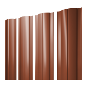 Штакетник Круглый с прямым резом 0,45 PE RAL 8004 терракота
