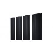 Штакетник Круглый с прямым резом 0,45 PE-Double RAL 7024 мокрый асфальт