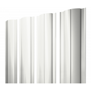 Штакетник Круглый с прямым резом 0,45 PE-Double RAL 9003 сигнальный белый