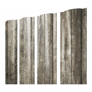 Штакетник Круглый с прямым резом 0,45 Print Elite Nordic Wood TwinColor