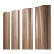 Штакетник Круглый с прямым резом 0,45 Print Elite Honey Wood TwinColor