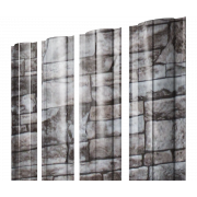 Штакетник Круглый с прямым резом 0,45 Print Elite Fine Stone TwinColor