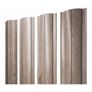 Штакетник Круглый с прямым резом 0,45 Print Elite White Wood TwinColor