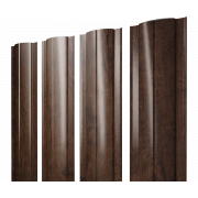 Штакетник Круглый с прямым резом 0,45 Print Premium Antique Wood TwinColor