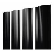 Штакетник Круглый с прямым резом 0,5 PurPro RAL 9005 черный