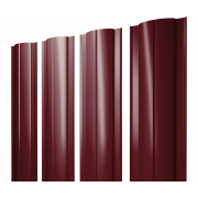 Штакетник Круглый с прямым резом 0,5 Satin Matt RAL 3005 красное вино