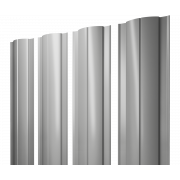 Штакетник Круглый с прямым резом 0,5 Satin RAL 9006бело-алюминиевый